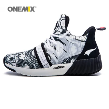 

ONEMIX Woman Running Shoes Women 2020 Impression Outdoor Sports Boots Black White Nice Trend Athletic Trainers Walking Sneakers