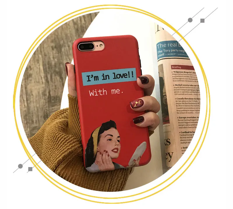 Love Red Silicone Phone Case For iPhone 7 7Plus 6 6Plus Cover Fundas Shell Phone Case For iPhone 6s 6 S Plus X XS XR Max Case  (9)
