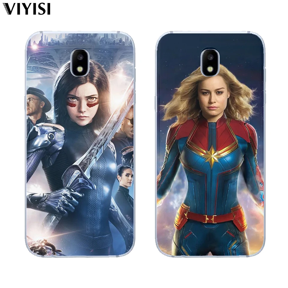 

For Samsung Galaxy S8 case S6 S7 Edge S9 Plus S10 Lite Note 9 8 Coque Luxury Captain Marvel DC Alita Joker Shazam Deadpool Cut