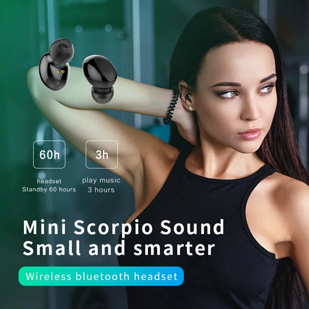 Cena Bezprzewodowe słuchawki Bluetooth 5.0 słuchawki tws wodoodporna redukcja szumów sportowe słuchawki Stereo HiFi dla IOS Huawei Samsung Xiaomi