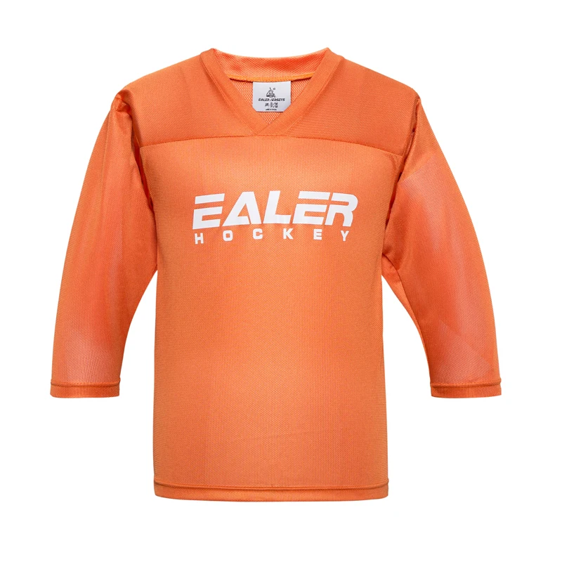orange mesh ice hockey practice jersey 