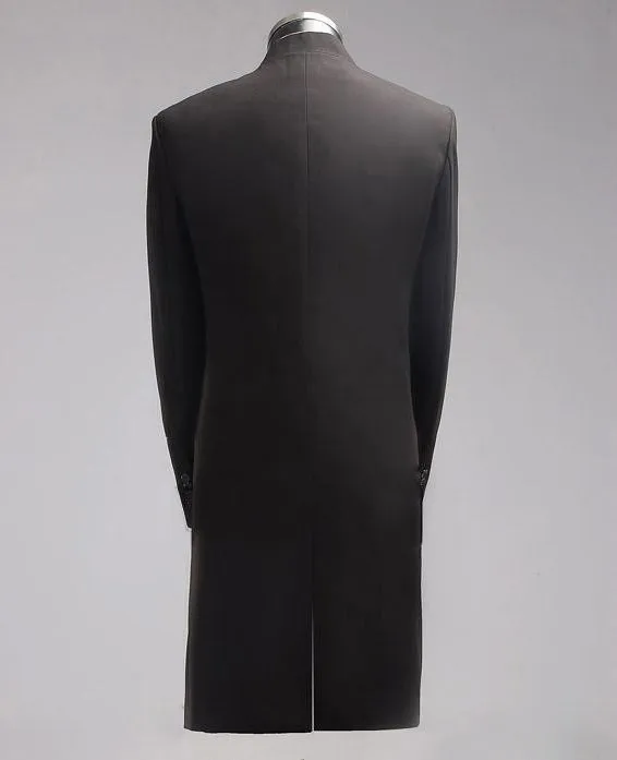 New-Groomsmen-Mandarin-Lapel-Groom-Tuxedos-Black-Men-Suits-Fifteen-Buttons-Wedding-Best-Man-Blazer-Jacket