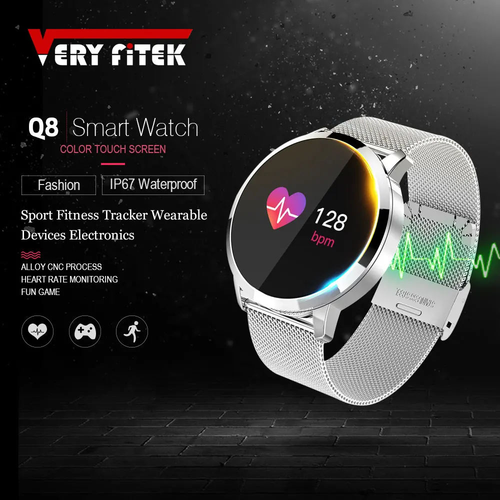 VERYFiTEK Q8 Blood Pressure Oxygen Smart Wristband IP67 Waterproof Fitness Watch Heart Rate Monitor Pedometer Smart Bracelet VERYFiTEK Q8 Blood Pressure Oxygen Smart Wristband IP67 Waterproof Fitness Watch Heart Rate Monitor Pedometer Smart Bracelet
