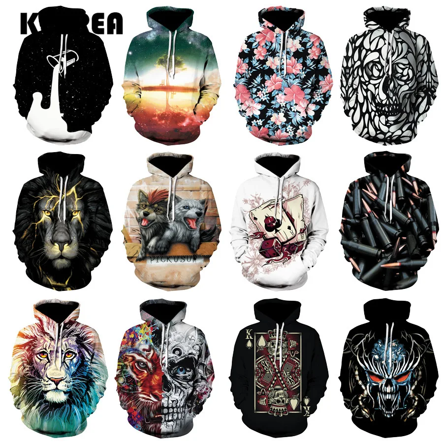 KEZREA Fashion 3d Hooded sweatshirt Colorful triangle combination print Men/Women Space Galaxy pullover Hoodies Sweatshirts