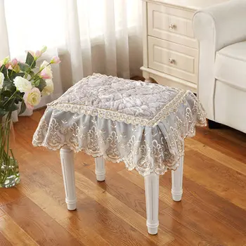 

Cosmetic Stool Cushion Continental Lace Piano Stool Mat Shoes Stool Pad