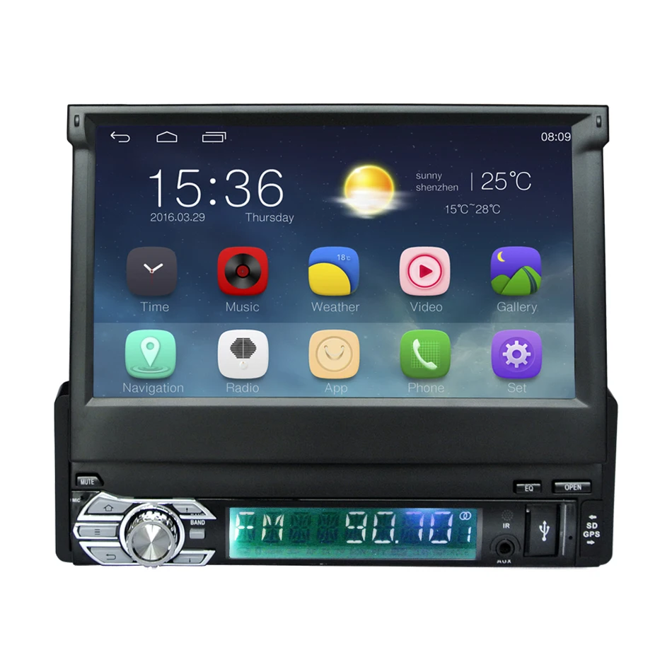 Android 6.0 Universal 1 Din Car video Player GPS Navigation In dash