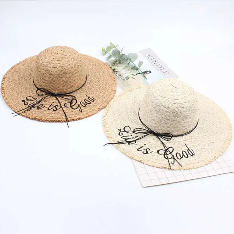 WZCX 2019 أزياء جديد زهرة الصيف بلون القش قبعة عارضة المد في الهواء الطلق قبعة للشاطئ المرأة قبعة