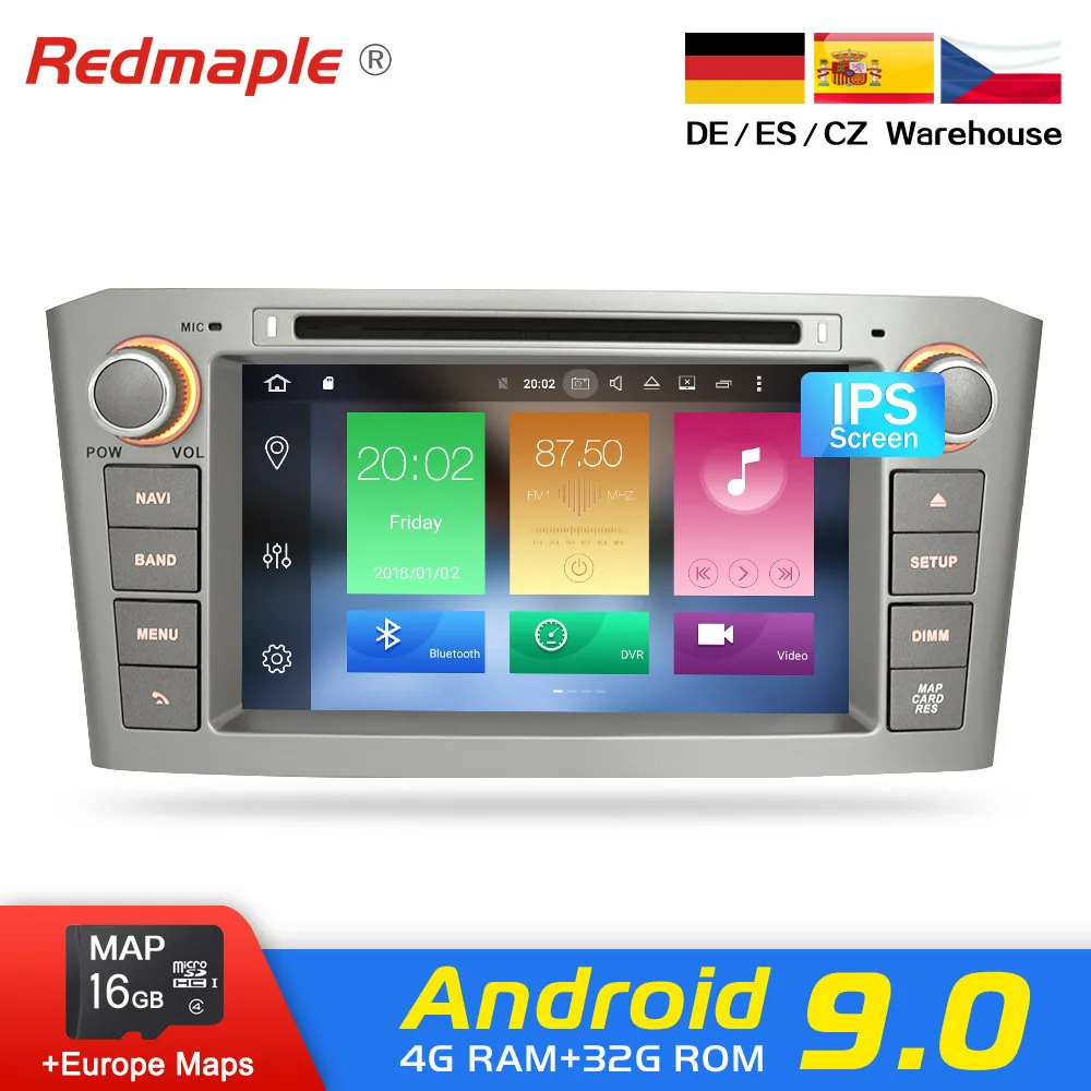 4G RAM الروبوت 9.0 سيارة راديو GPS الوسائط المتعددة ستيريو مشغل ديفيدي لتويوتا أفينسيس T25 2003-2008 السيارات الصوت واي فاي الفيديو والملاحة 4G RAM الروبوت 9.0 سيارة راديو GPS الوسائط المتعددة ستيريو مشغل ديفيدي لتويوتا أفينسيس T25 2003-2008 السيارات الصوت واي فاي الفيديو والملاحة