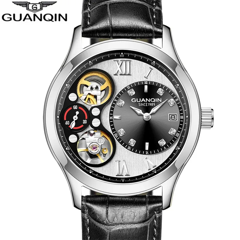 GUANQIN 2018 الرياضة الساعات الرجال الأزياء التلقائية ووتش الرجال توربيون صغيرة الطلب الثاني للماء مضيئة ساعات آلية GUANQIN 2018 الرياضة الساعات الرجال الأزياء التلقائية ووتش الرجال توربيون صغيرة الطلب الثاني للماء مضيئة ساعات آلية