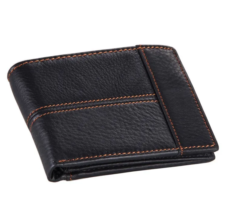 JMD, винтажный стиль, натуральная кожа,, мужские Wallet8064A - Цвет: Black