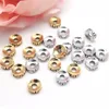 Round Antique Gold Silver Plated  3x7mm Loose Beads Rondelle Spacer Beads for women jewelry making ► Photo 3/6