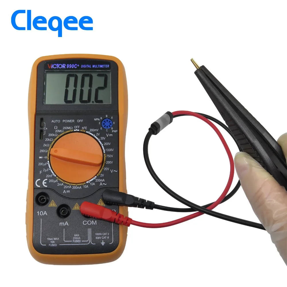 Cleqee P1510 SMD Chip component LCR testing tool Multimeter tester meter Pen probe lead tweezers for FLUKE for Vichy