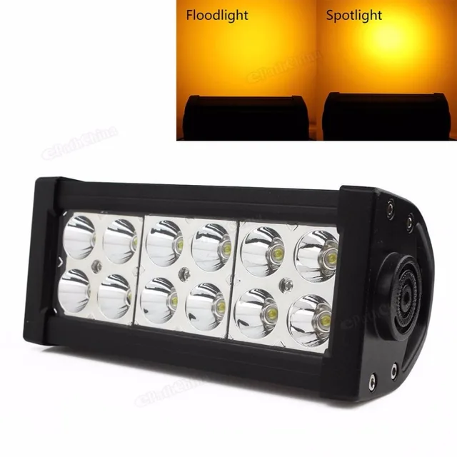 7 Inch Waterproof Light Bar 2520LM 12V 36W Multifunction Stroboflash