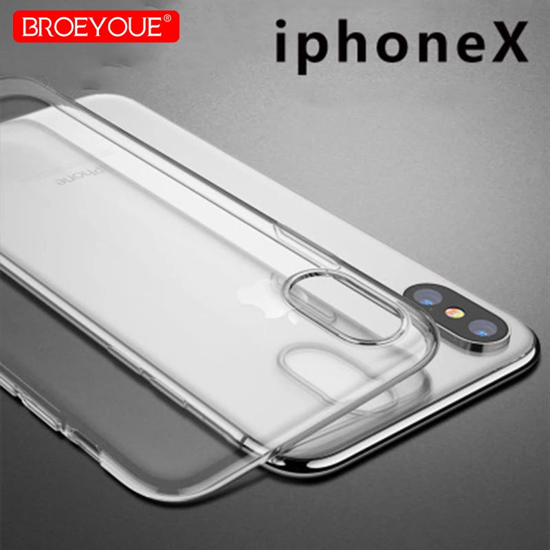 Clear TPU Silicon Case for iPhone XS Case for iPhone X XS Max XR SE 6 6S 7 8 Plus Ultra Thin Protective Transparent Soft Covers