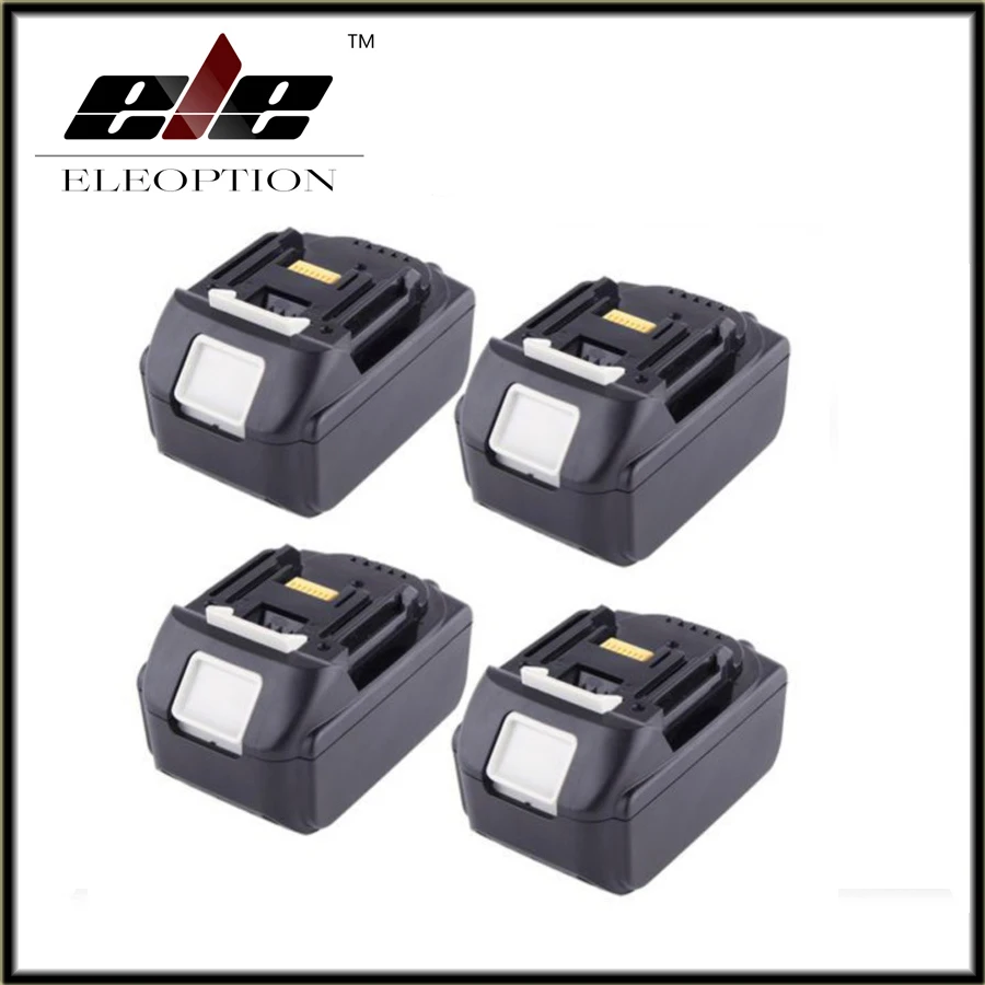 

Eleoption 4pcs 18V Lithium Ion Battery for MAKITA BL1815 194205-3 LXT400 194309-1 BL1835