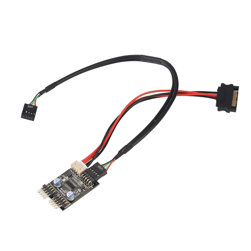 9-контактный USB-разъем от 1 до 2 USB-удлинитель usb-хаб USB2.0 разъем адаптер усилитель