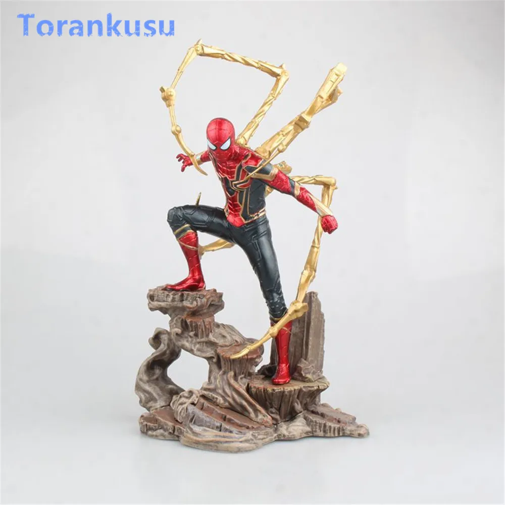 

Avengers Infinity War Iron Spider Man Statue Action Figure PVC Diorama Avengers Endgame Ironman Figure Toys For Children Doll PG