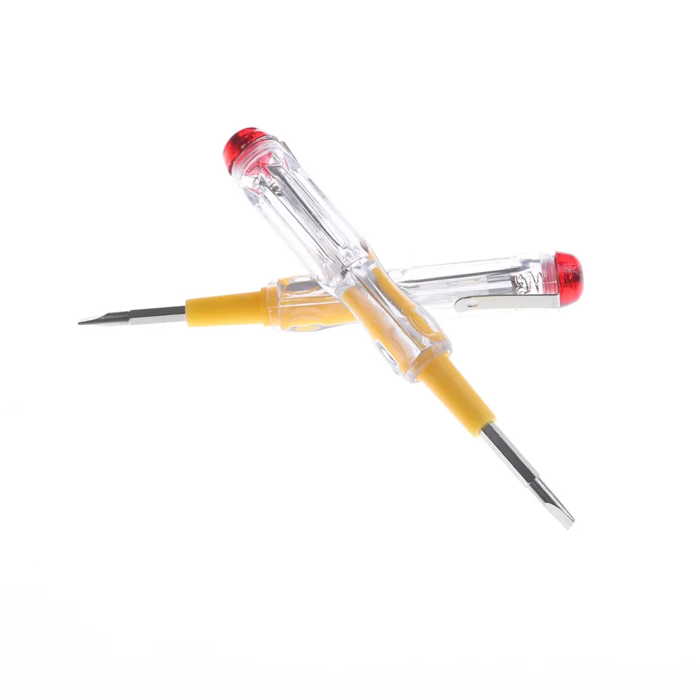 2pcs Removable Voltage Detector Probe AC/DC 100-500V LED Light Electric Test Tester Pen Screwdriver