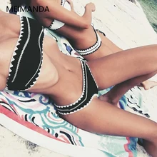 Meimanda 2018 new bathing suit women sexy crochet bikini set swimwear Plus Size Beach Wear Cut