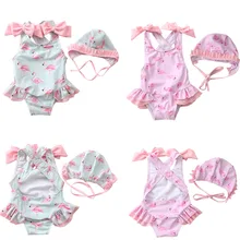 Luna Banco/детский купальник для девочек от 6 до 24 месяцев; детский купальник принцессы; детский купальник для девочек с Фламинго; милый пляжный купальник для детей