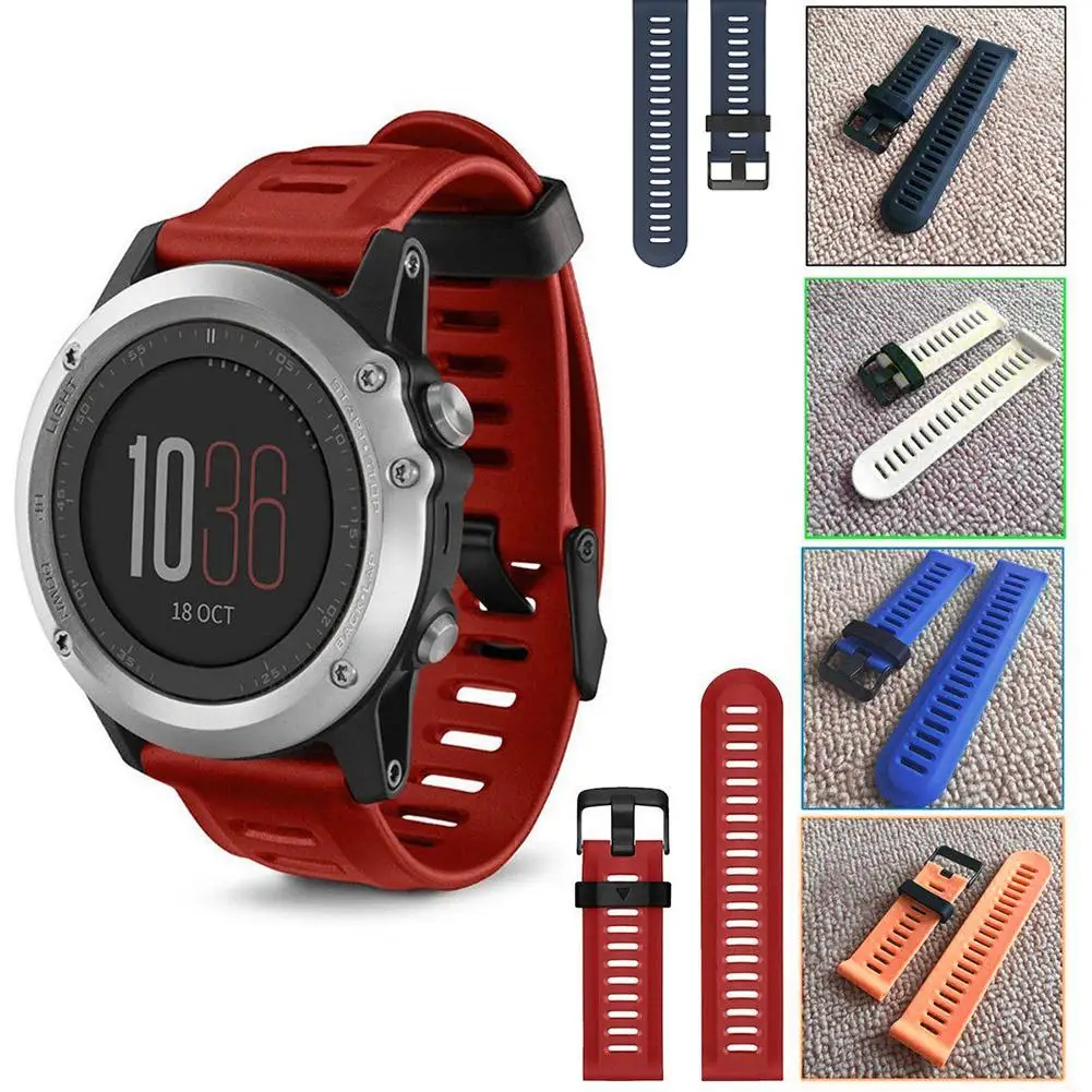

Soft Silicone Smartwatch Band Watchband Replacement Smart Watch Strap Bracelet For Garmin Fenix 3