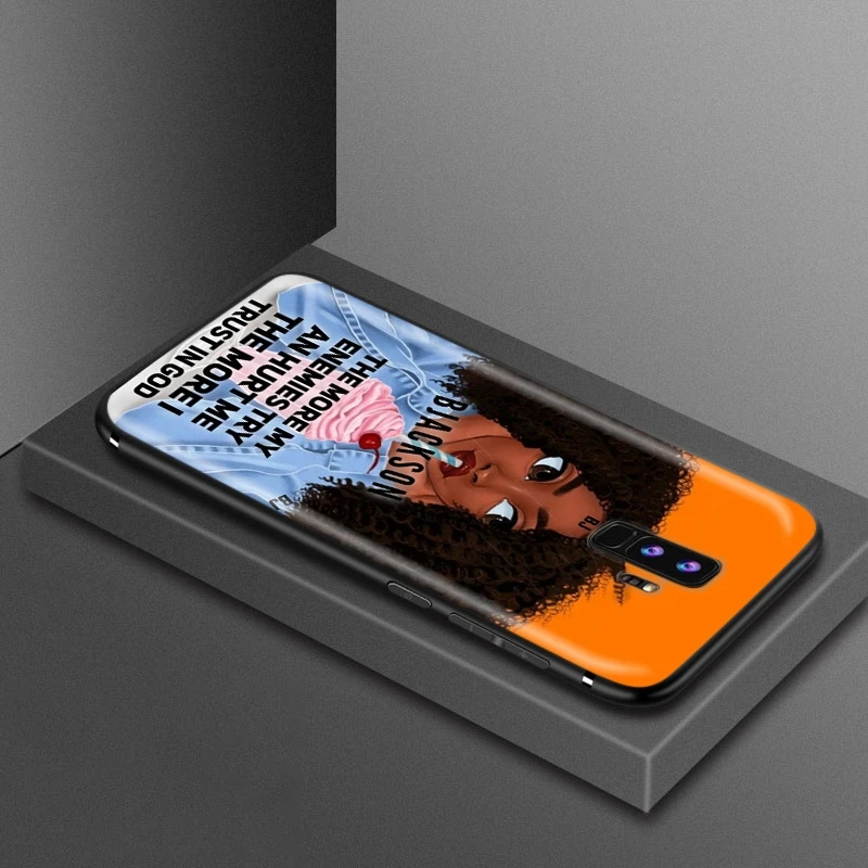 Черный волшебный девушка меланин Poppin чехол для Samsung Galaxy J6 A9 A8 A7 A70 A6 A5 A50 A40 A30 A3 A10 A51
