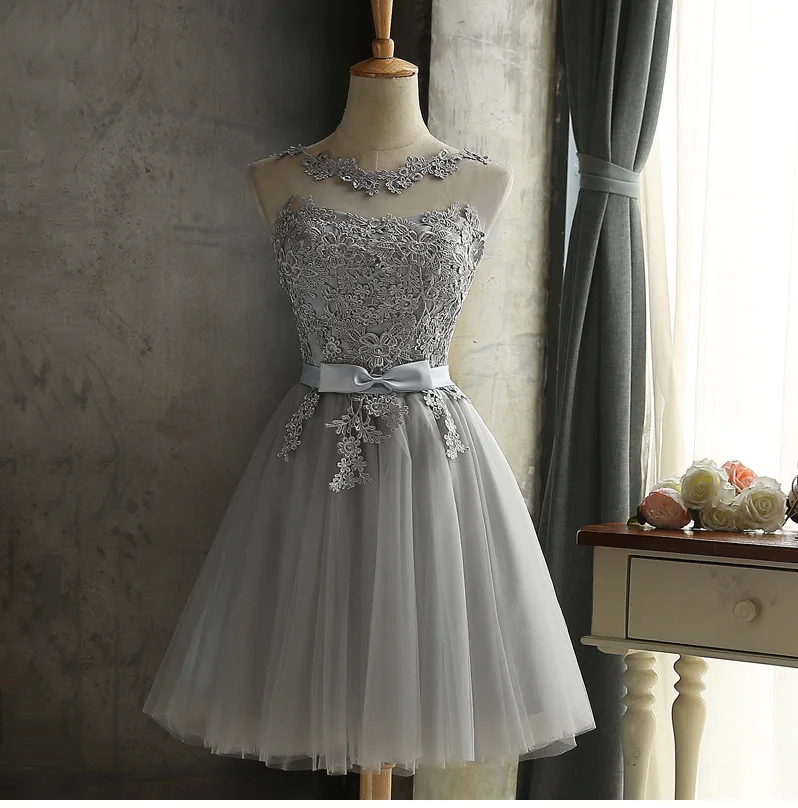 Elegant A-line Lace Sleeveless Mini Dress