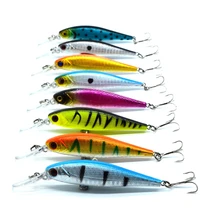 free shipping 8 colors 10 cm 9.4 g Fishing Lure Minnow Hard Bait with 2 Fishing Hooks Fishing Tackle Lure 3D Eyes