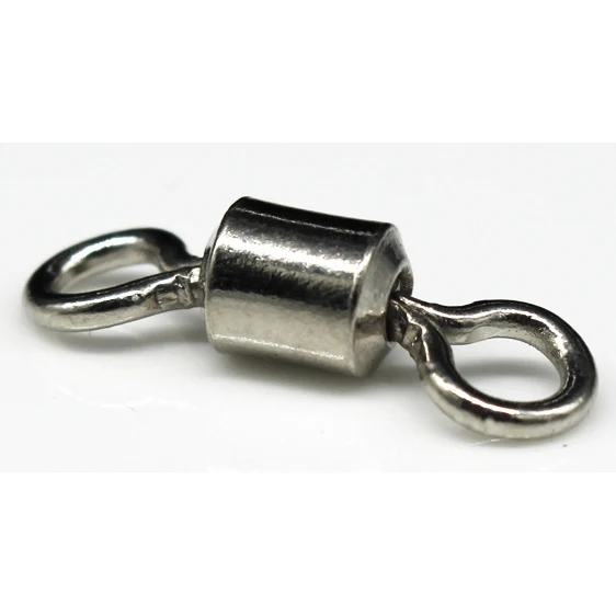 200pcs High Quality Fishing Swivels Ball Bearing Rolling Swivel Solid Rings Hooks Connector
