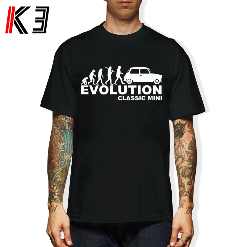 

K3 Austin Mini Cooper Evolution T Shirt Men S Classic Race Rally Evo Evolution 3D Printed 100% Cotton T-Shirt