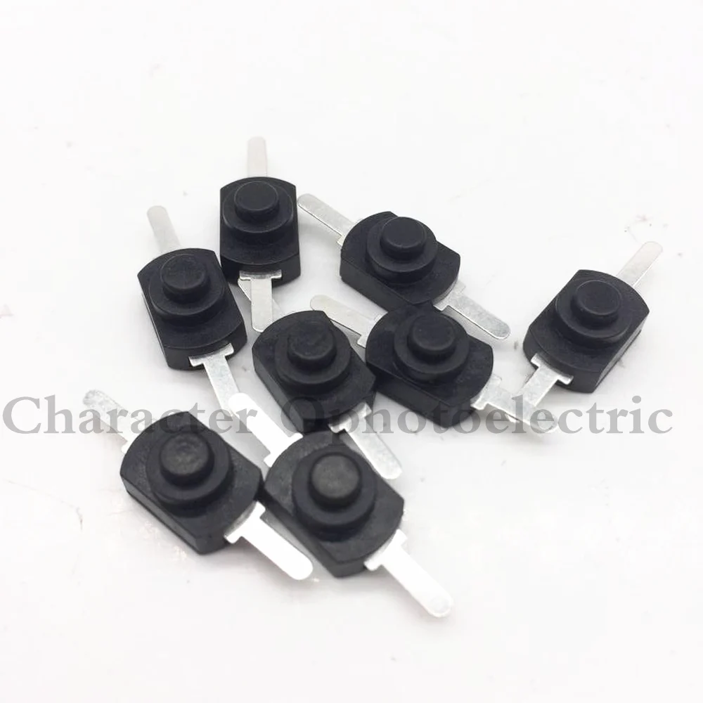 100 PCS 12*8MM DC 30V 1A Black On Off Mini Push Button Switch for Electric Torch 1208YD