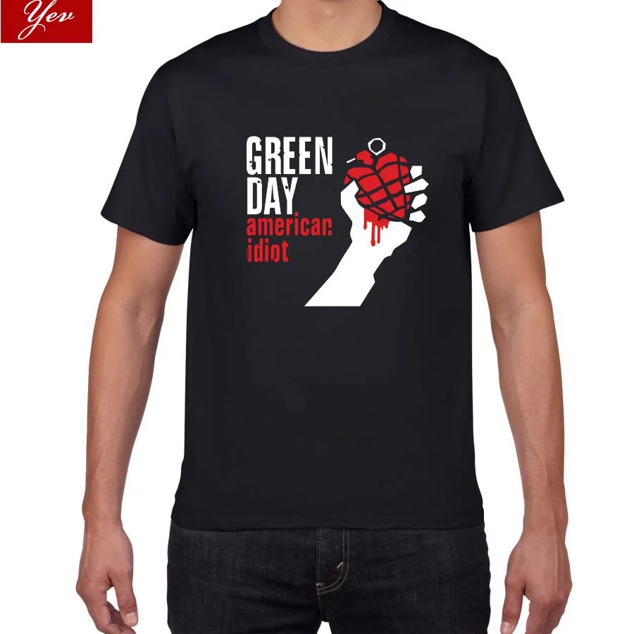 Tanie 2019 nowy letni słynny zespół zielony dzień t shirt mężczyźni