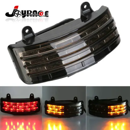 

W/ Signal Tri-Bar Fender LED Integrated Tail Light For Harley Touring FLHX FLTRX