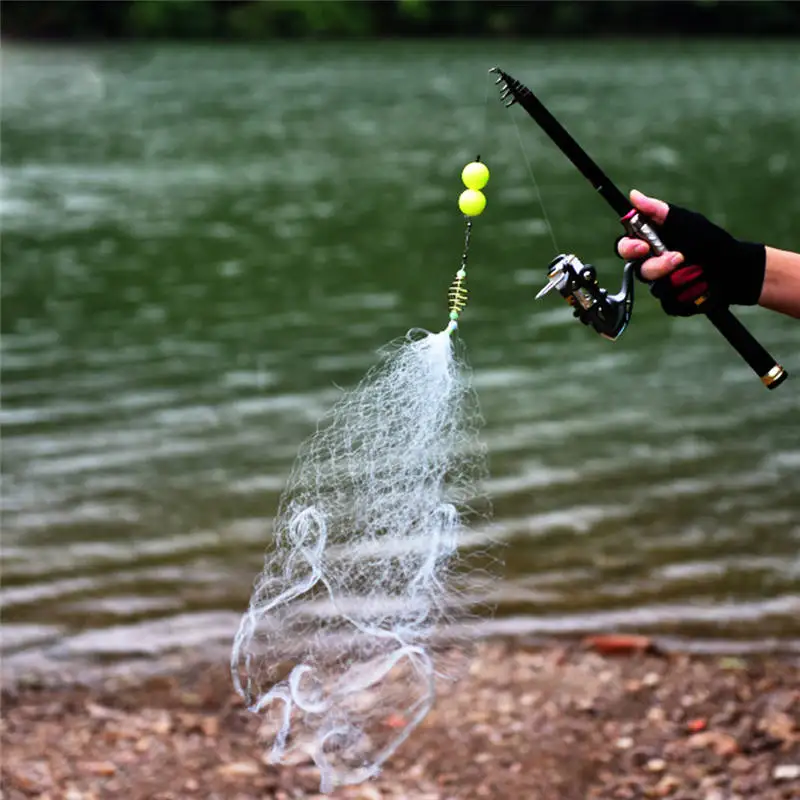 Honureal Finefish ловля рыболовная сеть США литые сети вода рука бросок нахлыстом рыболовная сеть маленькая сетка жаберная сеть с грузило cetka P - Цвет: White E 13