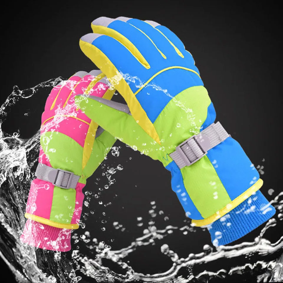 Marsnow الرجال النساء الصبي فتاة الخاصة بالأطفال الاطفال تزلج قفازات قفازات على الجليد دراجة نارية الشتاء التزلج تسلق الثلج للماء قفازات