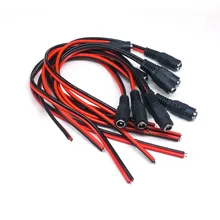 20/50pcs 5.5x2.1mm 12v DC Female Power Plug Cable Wire Adapter Cable Plug Connector Jack for CCTV Camera DC plug Female 5.5*2.1