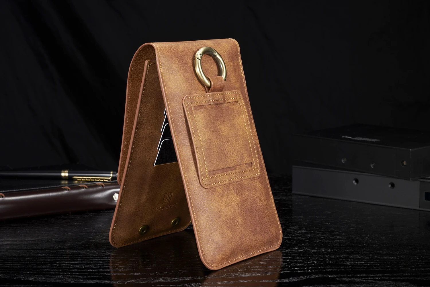 Чехол-сумка для телефона из натуральной кожи для Iphone Xs MAX XR 6 7 8 Plus, чехол-кошелек со слотом для карт для XiaoMI LG, чехол-держатель с зажимом для ремня