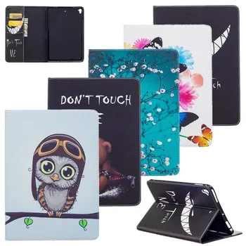 

Cartoon Flower Pattern for Apple Ipad Mini 5 7.9" Case Protective PU Leather Wallet Stand Flip Tablet Cases Cover With Card Slot
