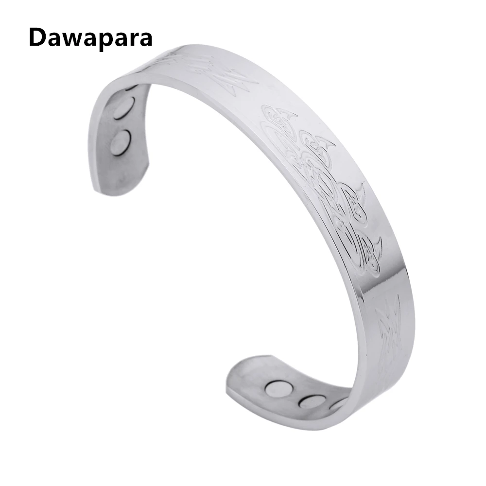 

Dawapara Slavic Veles Warding Veles God Sign Bear Paw Bangles Stainless Steel Bracelets bangle Amulet Talisman magnet bracelet