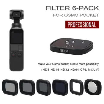 

OSMO Pocket Camera Filter CPL/UV/ND 4 8 16 32 64 Neutral Filters Set For DJI Osmo Pocket Lens Gimbal Camera Accessories kit