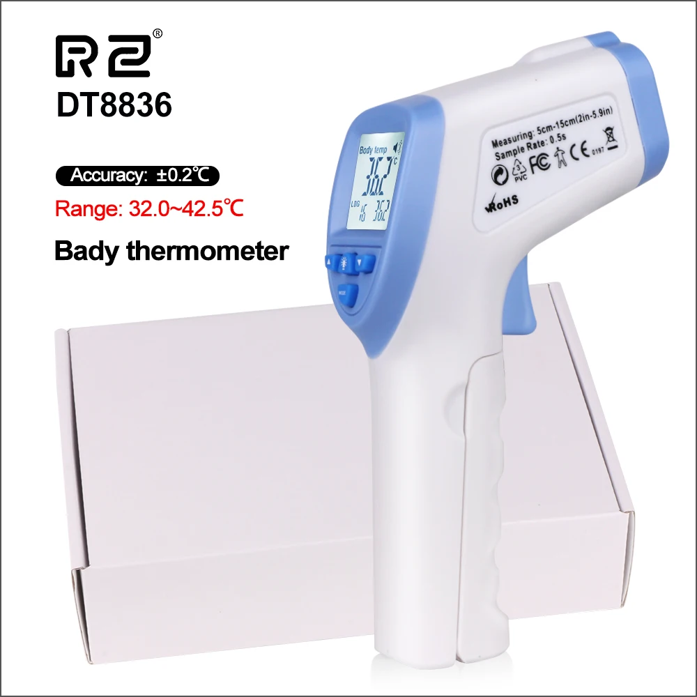 

RZ Thermometers Body Thermometer Electronic LED Digital Medical Non-contact infrared Kids Thermometer 32.0-42.C Bady Thermometer