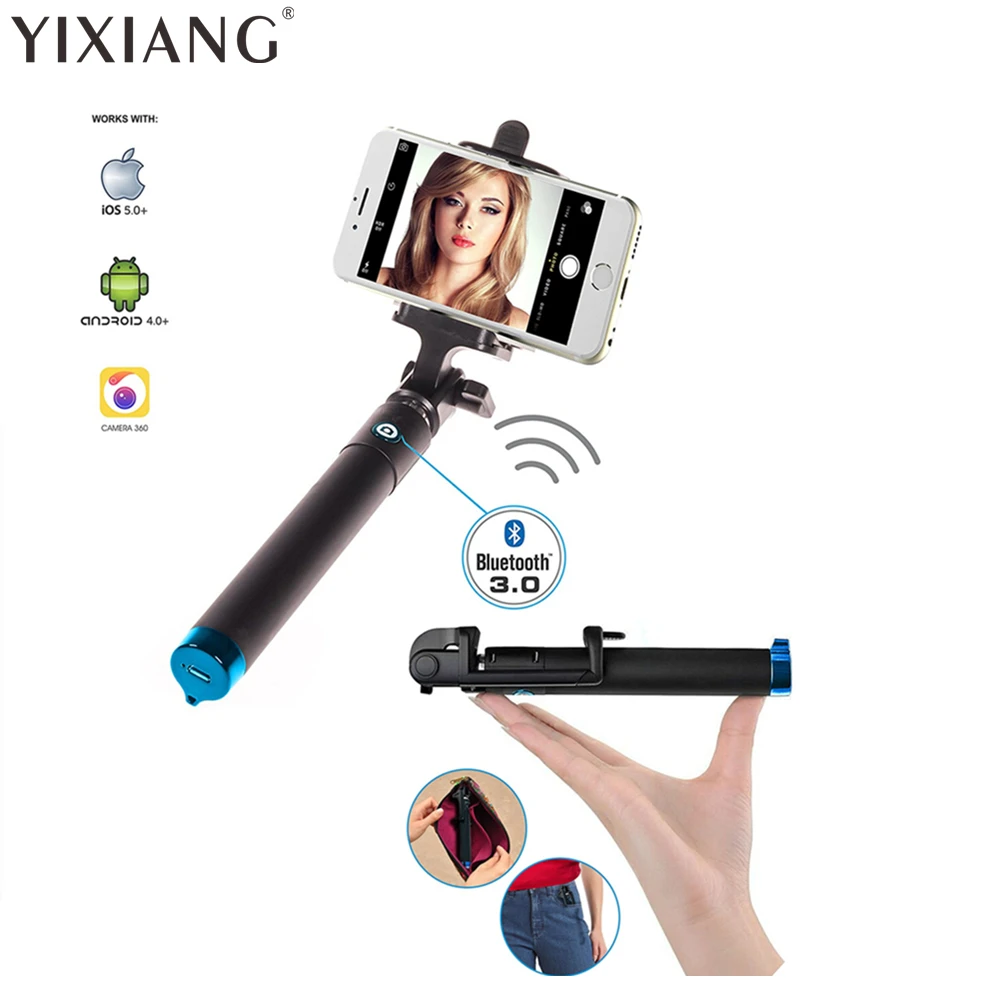 

YIXIANG Extendable Handheld Selfie Stick Monopod Tripod for Iphone 8 7 6 Plus X Samsung Note 5 S6 Pau De Self Perche Selfies