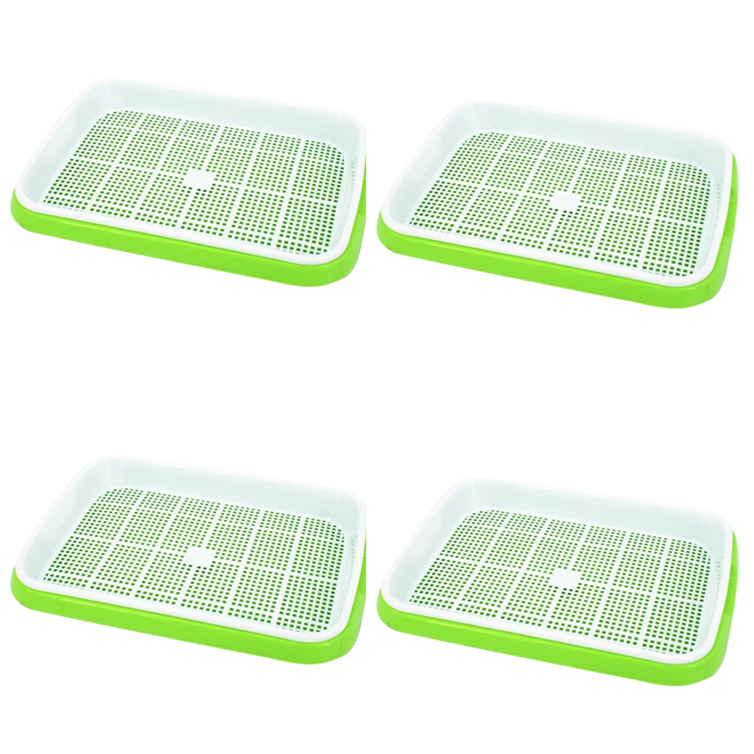 

Hot Sale 4pc/set Double-layer Seed Sprouter Nursery Tray Hydroponics Basket Flower Plant Germination Tray Box Drop Sale