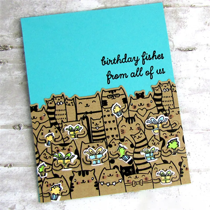 

Naifumodo Animal Cat Metal Cutting Dies Cat Hugs Stamp Set Craft Card Embossing Stencil Scrapbooking 2019 New Metal Dies