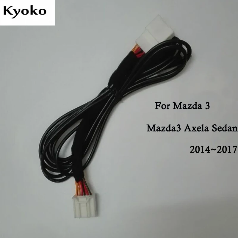 Для Mazda 3 azda3 Axela Sedan~ 12 контактов RCA разъем адаптера провода кабель камера заднего вида видео вход