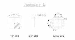 QFN24 MLF24 WLCSP24 для DIP24 двойной бортовой программирующий сокет питч 0,5 мм величина тела ИС смешанных цветов, размером 4x4 мм MPU6050 флеш адаптером SMT