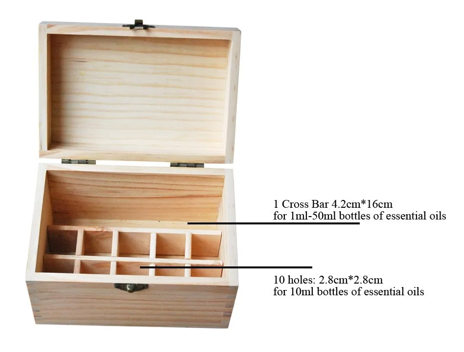 Деревянный ящик для хранения эфирного масла 10x5 мл или 10 мл и 5x15 мл или 20 мл бутылочки ароматерапия подарок терапевта натуральное дерево без краски