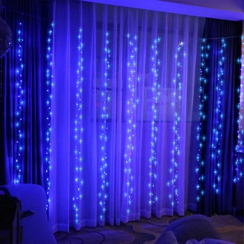 

3*3 M 5V Curtain LED String Light Fairy Icicle LED Christmas Garland Wedding Party Patio Window Outdoor String Light Decoration
