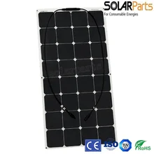 Solarparts 1pcsx100W Factory Cheap 12V flexible PV solar panel cell module system charger battery light
