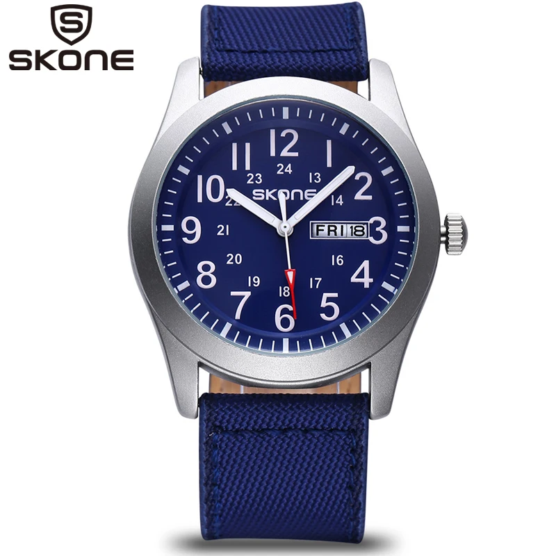 Prix pour SKONE Mâle Classique Toile PU Sangle Montres Hommes Date Étanche Casual Armée Militaire Montre Analogique Quartz Montres Homme 2017 Prix pour SKONE Mâle Classique Toile PU Sangle Montres Hommes Date Étanche Casual Armée Militaire Montre Analogique Quartz Montres Homme 2017